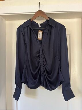 Lovefinn Riley Satin Button Down